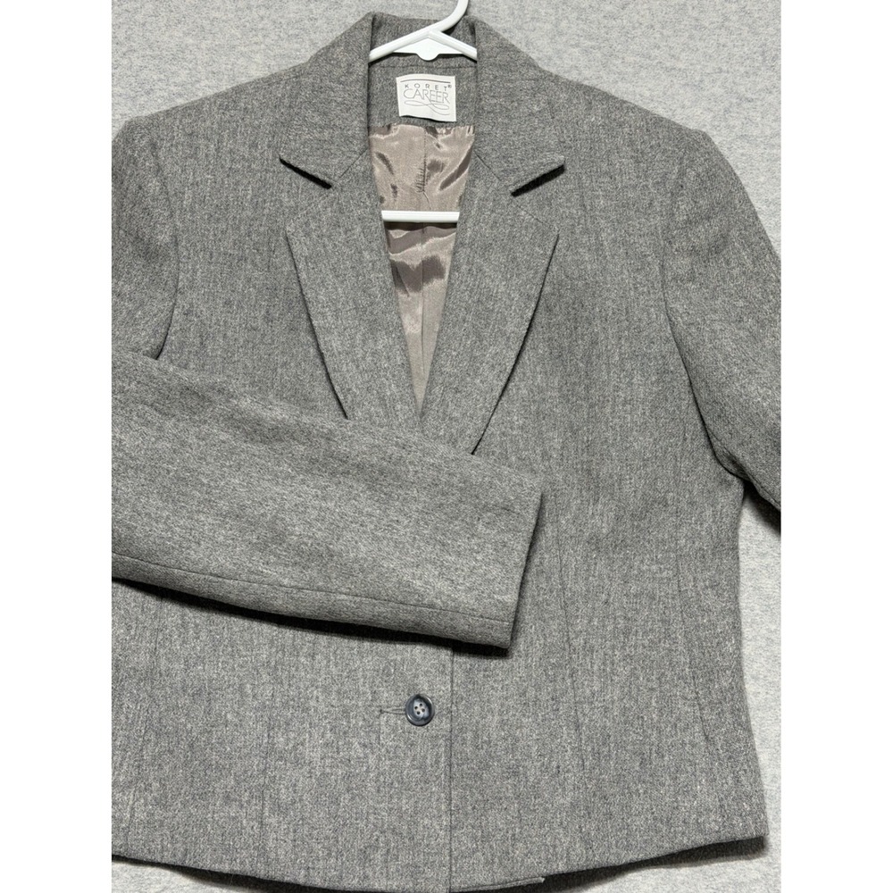 Koret Career Vintage Grey 100% Wool Blazer Jacket ILGWU Made‎ in USA Size 6